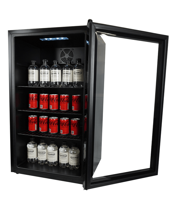 Black Combisteel MODEL 80L countertop refrigerator with right-hinged door and digital display view 4