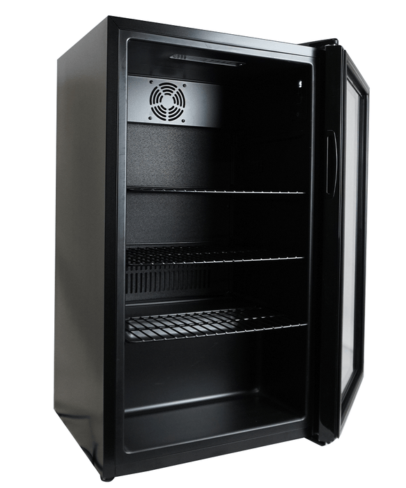 Black Combisteel MODEL 80L countertop refrigerator with right-hinged door and digital display view 5