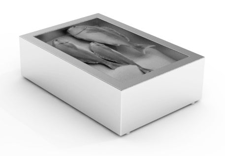 Stainless steel crushed ice bin with 1/1 gastronorm dimensions view 2