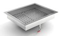 Stainless steel drop-in crushed ice bin for counter installation
