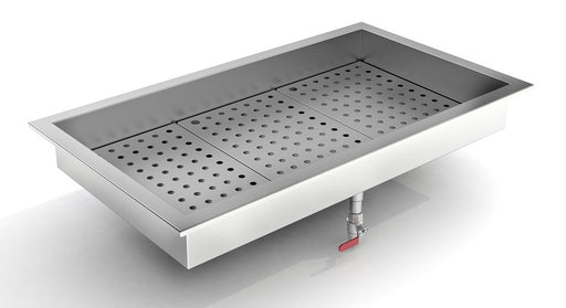 Stainless steel crushed ice drop-in bin with 3/1GN pan capacity
