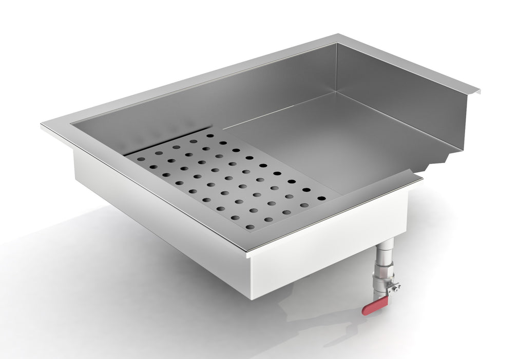 Stainless steel drop-in crushed ice bin for commercial bar and restaurant counters. view 3