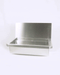 Stainless steel hand wash basin with splash shield and drain plug, 600mm wide view 7