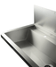 2400mm wide stainless steel hand wash basin with 4 tap holes and splash guard view 3