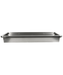 Stainless steel hand wash basin 1200mm wide with splash shield and drain plug view 3