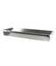 Stainless steel hand wash basin 1200mm wide with splash shield and drain plug view 4