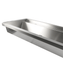 Stainless steel hand wash basin 1200mm wide with splash shield and drain plug view 6