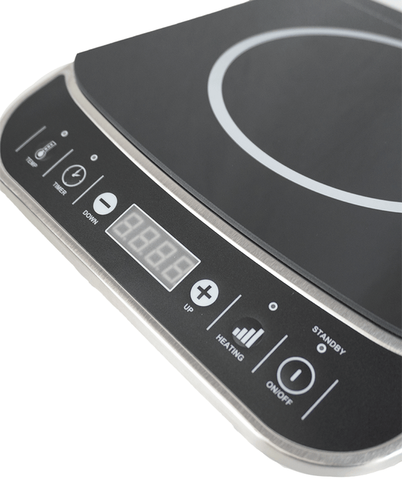 Combisteel TOP 2000W induction cooking top, compact tabletop model with digital control view 7