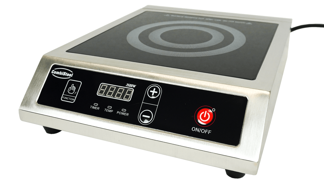 Stainless steel induction cooking top with digital controls view 3