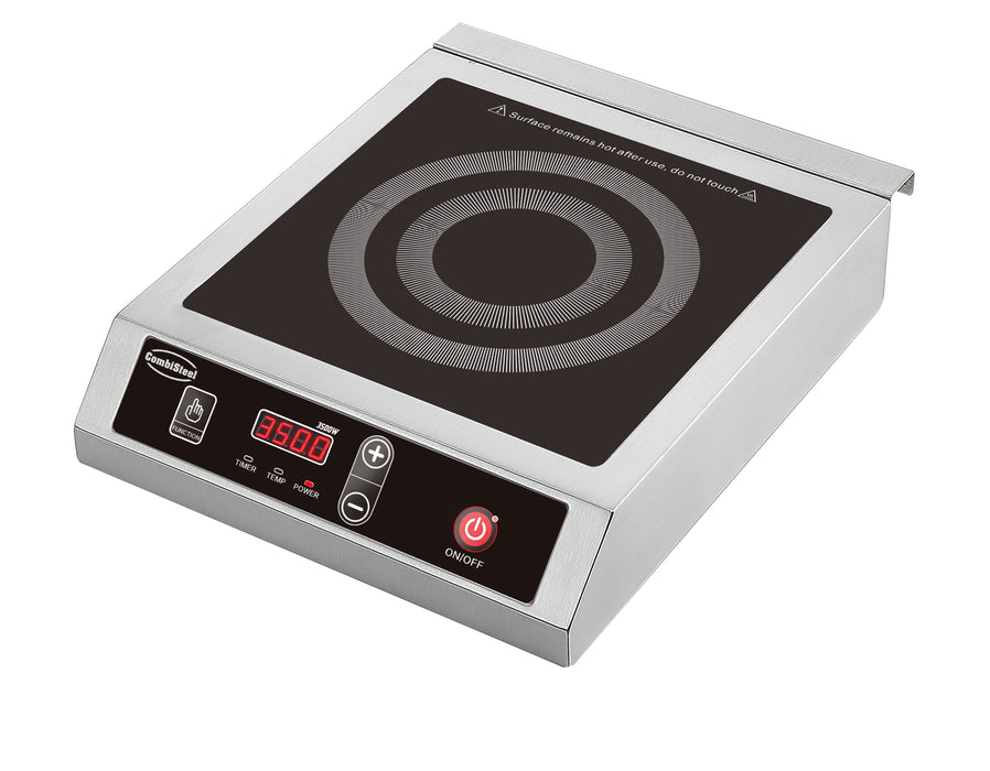 Stainless steel induction cooking top with digital controls