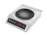 Stainless steel induction wok cooking top with digital control panel
