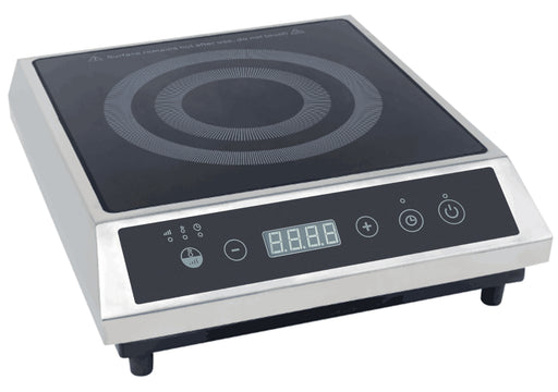 Stainless steel induction cooking top with touch screen controls