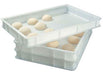 Combisteel pizza dough container, rectangular white polycarbonate storage tub