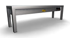 Stainless steel heated overshelf with single shelf and three ceramic heating elements view 2
