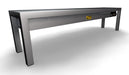 Stainless steel heated overshelf with ceramic heating elements view 2