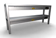 Stainless steel two tier heated overshelf with ceramic surfaces and heating elements view 2