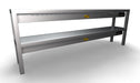 Stainless steel two tier heated overshelf with ceramic heating elements view 2