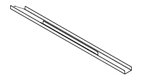 Combisteel end joint left accessory for commercial fryer equipment