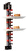 Wall-mounted plate rack with six plate slots in stainless steel finish