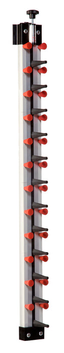 Wall-mounted plate rack holding 12 plates, stainless steel design view 2