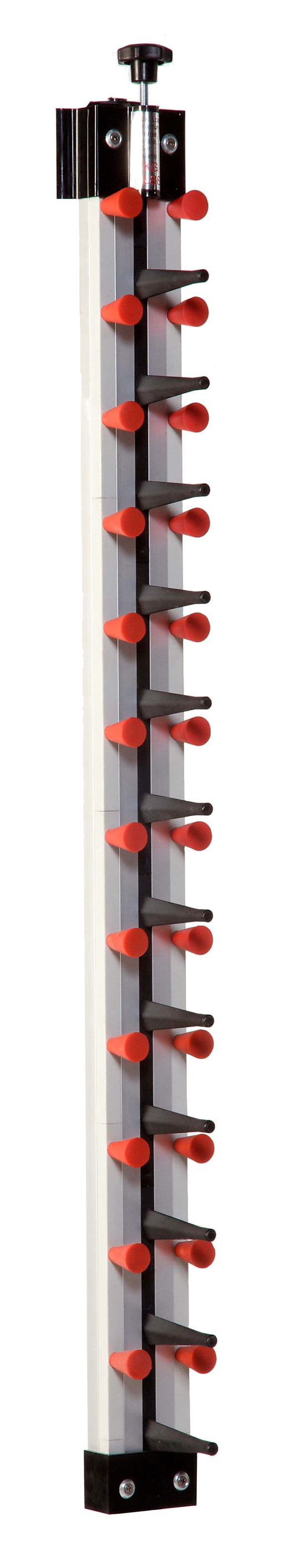 Wall-mounted plate rack holding 12 plates, stainless steel design view 2