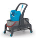 Combisteel JET 720S grey cleaning trolley with two mop buckets and wringer attachment
