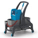 Combisteel JET 721S mobile cleaning trolley with mop buckets and wringer