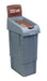 Grey Combisteel organic waste recycling bin, 80 litre capacity, tall rectangular design