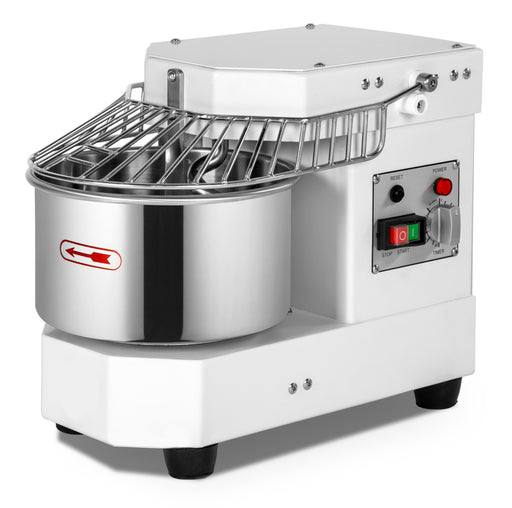 White Combisteel 8 litre spiral dough mixer on a plain background
