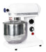 White Combisteel 7 litre tabletop planetary mixer with stainless steel bowl and accessories view 2