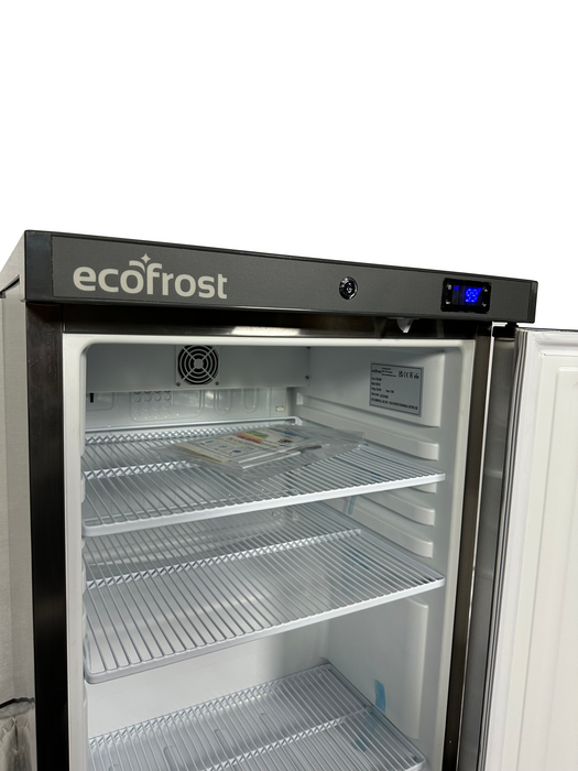 Stainless steel single door tabletop refrigerator with digital display panel view 6