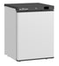 White single door tabletop freezer with digital display and right-hinged door