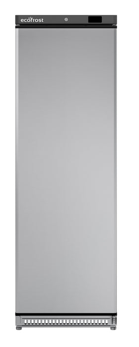 Stainless steel single door commercial freezer, 600mm wide, 1875mm tall view 2