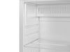 White single door upright refrigerator with digital temperature display and lockable right hand door view 4