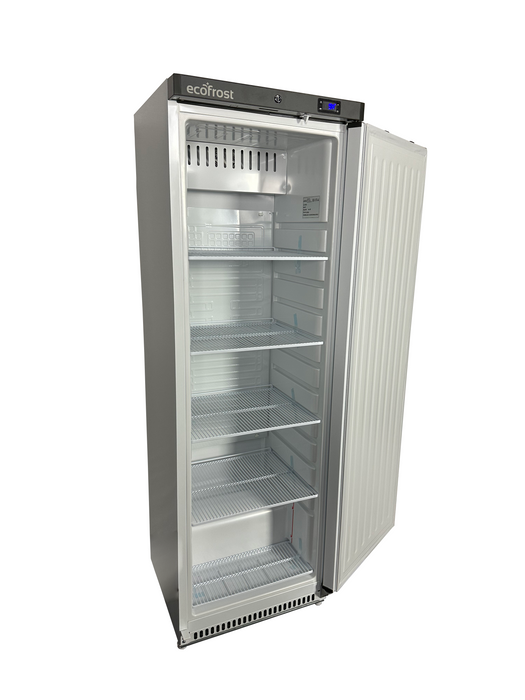 White Combisteel single door upright fridge with digital display panel view 5