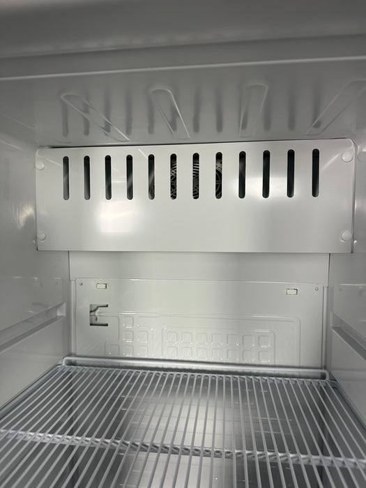 White Combisteel single door upright fridge with digital display panel view 6