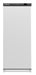 White single door upright freezer with digital display panel on right side door view 2