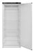 White single door upright refrigerator with digital temperature display and lockable right hand door view 3