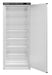 White single door upright freezer with digital display panel on right side door view 3