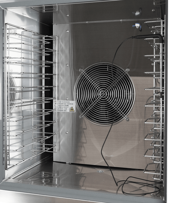 Stainless steel Combisteel blast chiller with right-hinged door and guide pairs. view 2