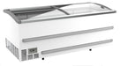 White Combisteel chest freezer with digital display and LED interior lighting
