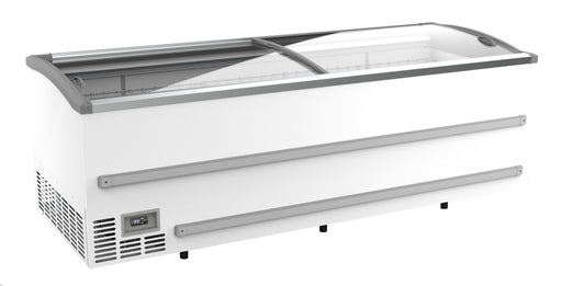 Combisteel white chest freezer with digital display and LED lighting