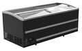 Black Combisteel chest freezer with LED lighting and digital display panel