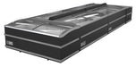 Black Combisteel chest freezer with LED lighting and digital display panel view 2
