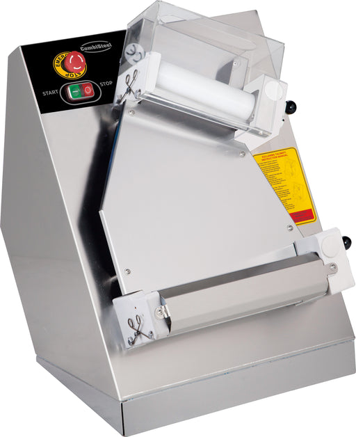 Stainless steel dough roller with 400mm roller length and knob control