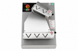 Stainless steel dough roller with 300mm roller drum and adjustable thickness control knob view 2