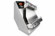 Stainless steel dough roller with 300mm roller drum and adjustable thickness control knob view 3