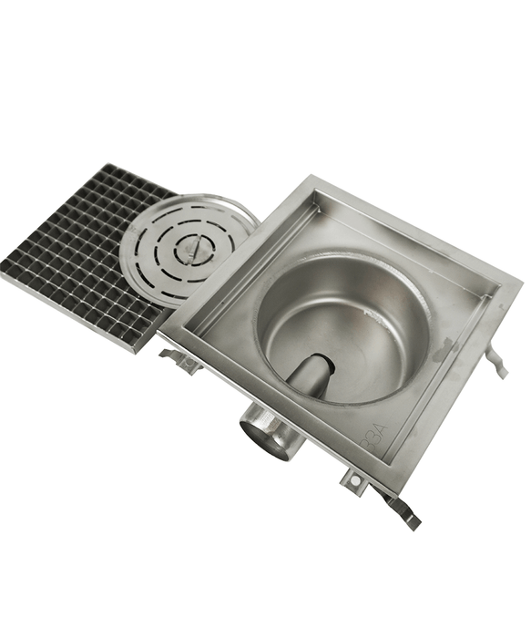Combisteel GRID 300 stainless steel floor grid, 300mm square view 5