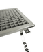 Stainless steel floor grid 927mm wide, 300mm deep with drainage connection view 4