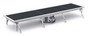 Stainless steel floor grid with drainage connection, 1181mm width